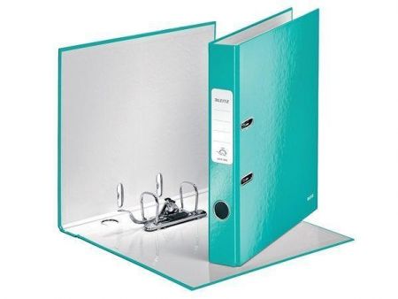 Pákový pořadač "180° WOW", ledově modrá, 52 mm, A4, polaminovaný karton, lesklý, LEITZ