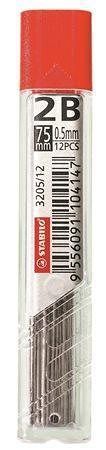 Grafitová náplň "3205", 2B, 0,5 mm, STABILO 