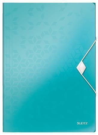 Desky na spisy "Wow", ledově modrá, s gumičkou, PP, A4, LEITZ