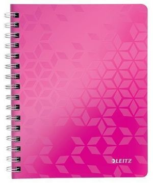 Blok na psaní "Wow", metalická růžová, A5, čtverečkovaný, LEITZ