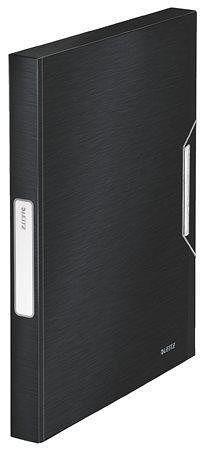 Box na spisy "Style", saténově černá, 30 mm, PP, A4, LEITZ