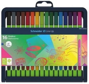 Finelinery "Line-Up", sada 16 ks různých barev, 0,4 mm, SCHNEIDER