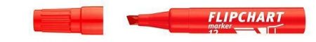 Popisovač na flipchart &quot;Artip 12&quot;, červená, 1-4mm, klínový hrot, ICO