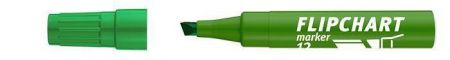 Popisovač na flipchart "Artip 12", zelená, 1-4mm, klínový hrot, ICO
