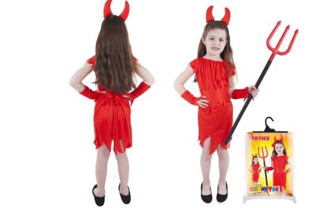Dětský kostým Čertice s rohy (M)