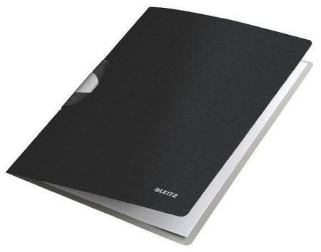 Desky s klipem "Style ColorClip", saténově černá, PP, A4, LEITZ