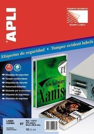 Etiketa bezpečnostní, kruhová, průměr 40mm, APLI, 240 ks/bal., APLI