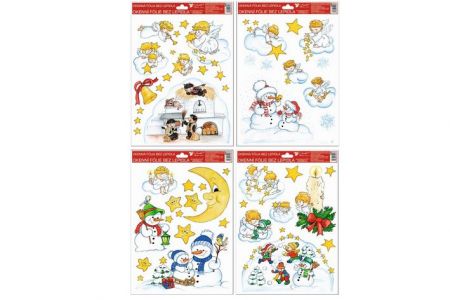 Okenní folie tradiční motivy Čerti na peci 37x26cm