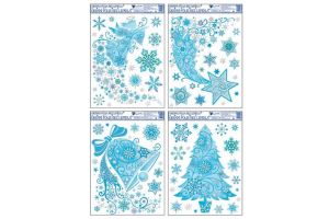 Okenní fólie zvon, kometa, anděl, strom 38x30cm