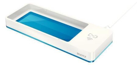 Stolní organizér s bezdrátovou nabíječkou "Wow", modrá, LEITZ