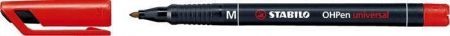 Permanentní popisovač "OHPen M", červená, 1mm, STABILO