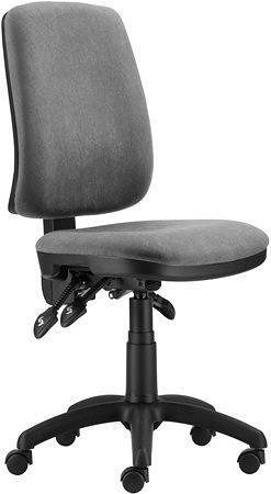 Office chair, fabric, black base, "1640 ASYN", grey