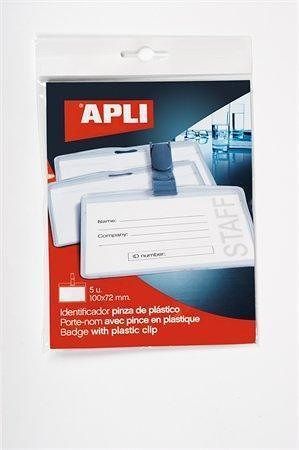 Jmenovka s klipem, 100x72 mm, APLI