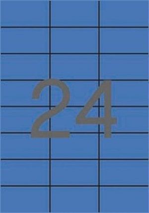 Etiketa, 70 x 37mm, modrá, 2400ks/bal., APLI