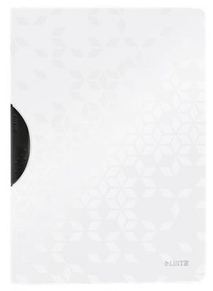 Desky s rychlovazačem "Wow ColorClip", bílá, A4, s klipem, PP, LEITZ