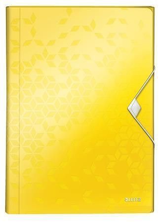 Aktovka na dokumenty "Wow", žlutá, A4, PP, 6 částí, LEITZ