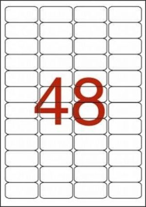 Etiketa, 45,7 x 21,2mm, zaoblené rohy, voděodolná, polyester, 960ks/bal., APLI