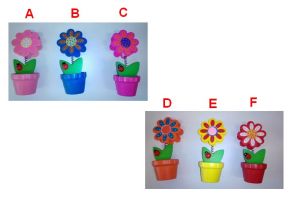 Dekorace kvítko v květináči 10 cm 1ks 6 druhů