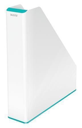 Stojan na časopisy "Wow", modrá, dvoubarevný, 73 mm, plast, LEITZ