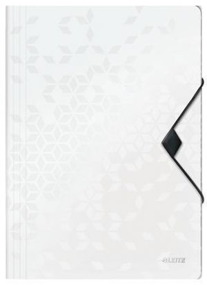 Desky s gumičkou "Wow", bílá, A4, PP, LEITZ