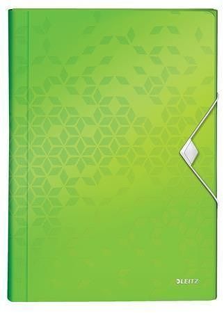 Aktovka na dokumenty "Wow", zelená, A4, PP, 6 částí, LEITZ