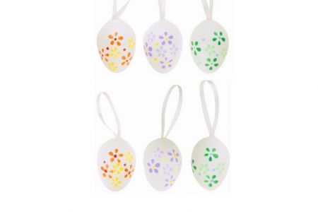 Vajíčka plastová na zavěšení 4cm 6ks v sáčku 
