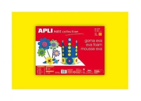 Pěnová guma "Eva sheets", žlutá, 400x600 mm, APLI
