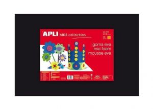 Pěnová guma "Eva sheets", černá, 400x600 mm, APLI