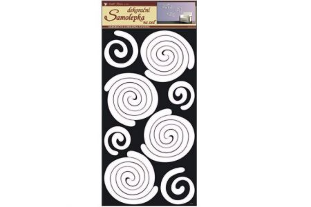 Pokojová dekorace spirály bílé 60x32 cm