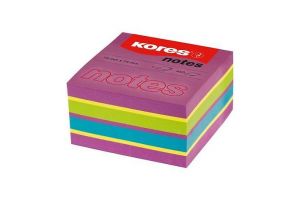 KORES Neonové bločky CUBO Spring 450 lístků 75x75mm, mix barev