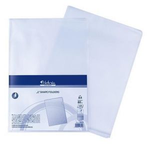 Obal, transparentní, matný, typ L, A4, 80 micron, VICTORIA