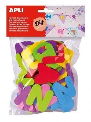 Pěnovka, tvary písmen, mix barev, APLI &quot;Eva Sheets&quot;