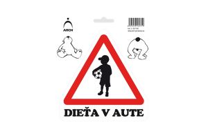 Samolepka Dítě v autě KLUK 15x17 cm