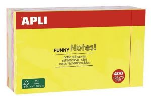 Samolepicí bloček, 125 x 75 mm, 400 listů, APLI, 4 barvy