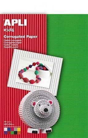 Vlnitý papír, 297x210 mm, 10 listů, APLI, různé barvy