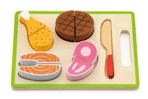 Skládačka jídlo dřevo