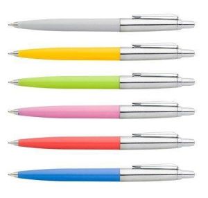 Kuličkové pero "Polo", mix barev, 0,8mm, stiskací mechanismus, modrá, ICO