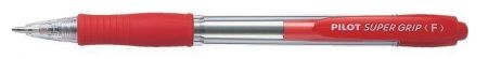 Kuličkové pero "Super Grip", červené tělo, 0,27mm, červená, PILOT