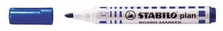 Popisovač na bílou tabuli "Plan", modrá, 2,5-3,5mm, kuželový hrot, STABILO