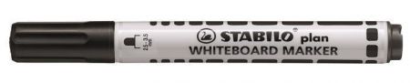 Popisovač na bílou tabuli "Plan", černá, 2,5-3,5mm, kuželový hrot, STABILO