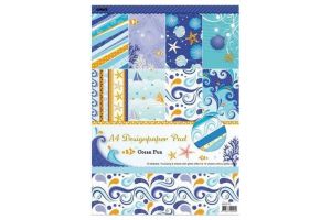 Vzorovaný karton Scrapbooking A4 motiv moře