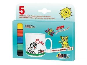 Sada fixů na porcelán "EASY" 5 ks, Hobby Line, KREUL