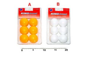 Míčky na stolní tenis 6ks 2 druhy