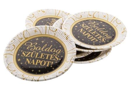 Papírový talíř "Happy Birthday", 23 cm