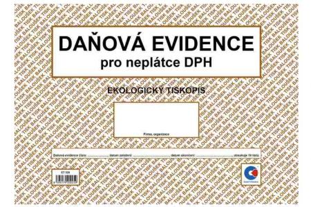 Peněžní deník A4 = daňová evidence (neplátce DPH, oboustranný) / ET328 / Baloušek tisk
