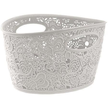 Košík "Victoria", krajkový efekt, CURVER, bílá