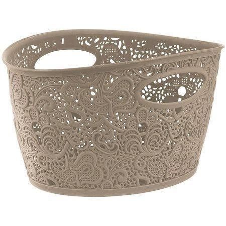 Košík &quot;Victoria&quot;, krajkový efekt, CURVER, béžová
