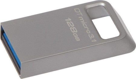 USB flash disk "Data Traveler Micro", stříbrná, 128GB, USB 3.1, 100/15MB/s, KINGSTON
