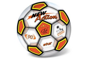 Míč 23cm transparentní design fotbal 2 druhy