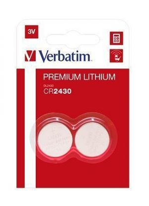 Baterie knoflíková, CR2430, 2 ks, VERBATIM